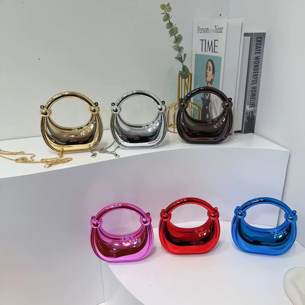 Women Bags Golden - Mini Altın Gece Çantası Çantalar ve