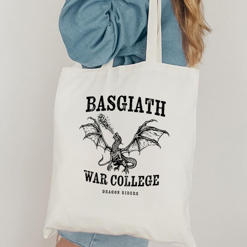 Women Bags Golden - Kadın Basgiath savaş koleji Tote çanta