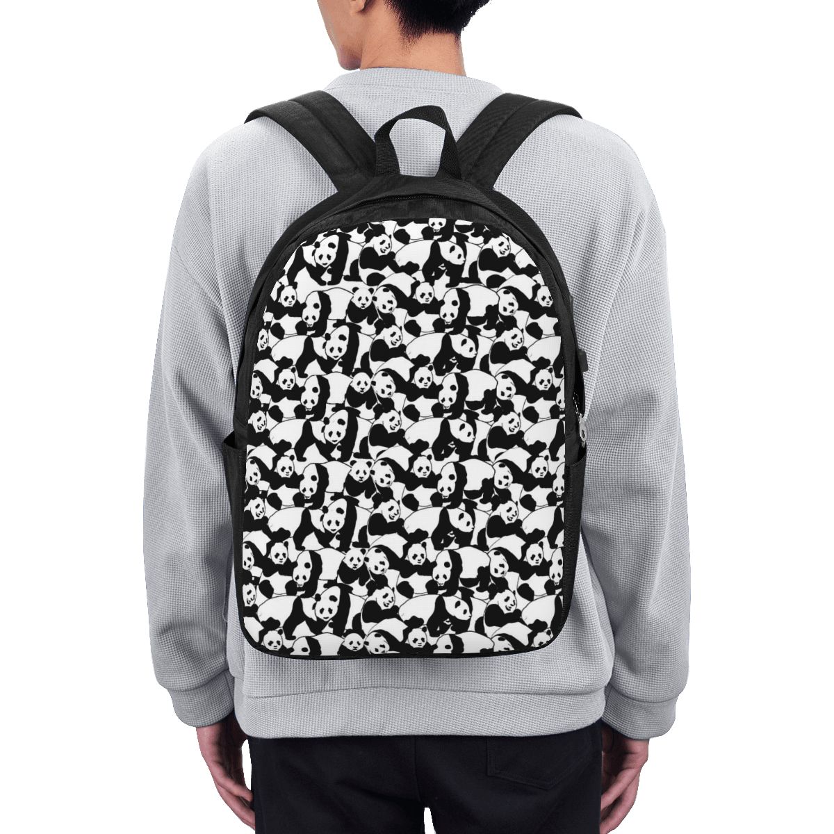 Women Bags For Laptop - Panda Desenli Sırt Çantası Seyahat Dizüstü
