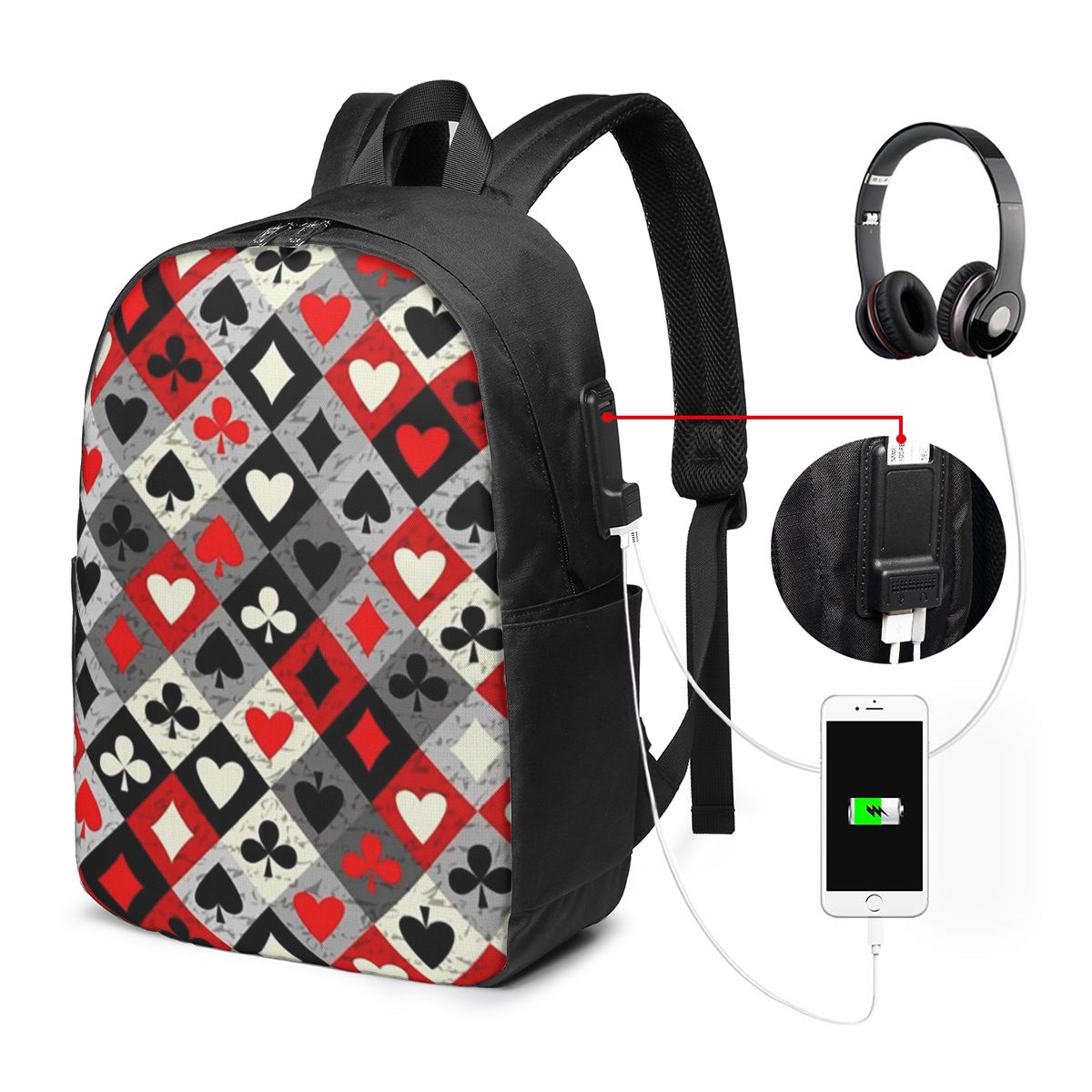 Oyun Kartları Poker Baskı Sırt - Women Bags For Laptop incelemesi ve fiyatı