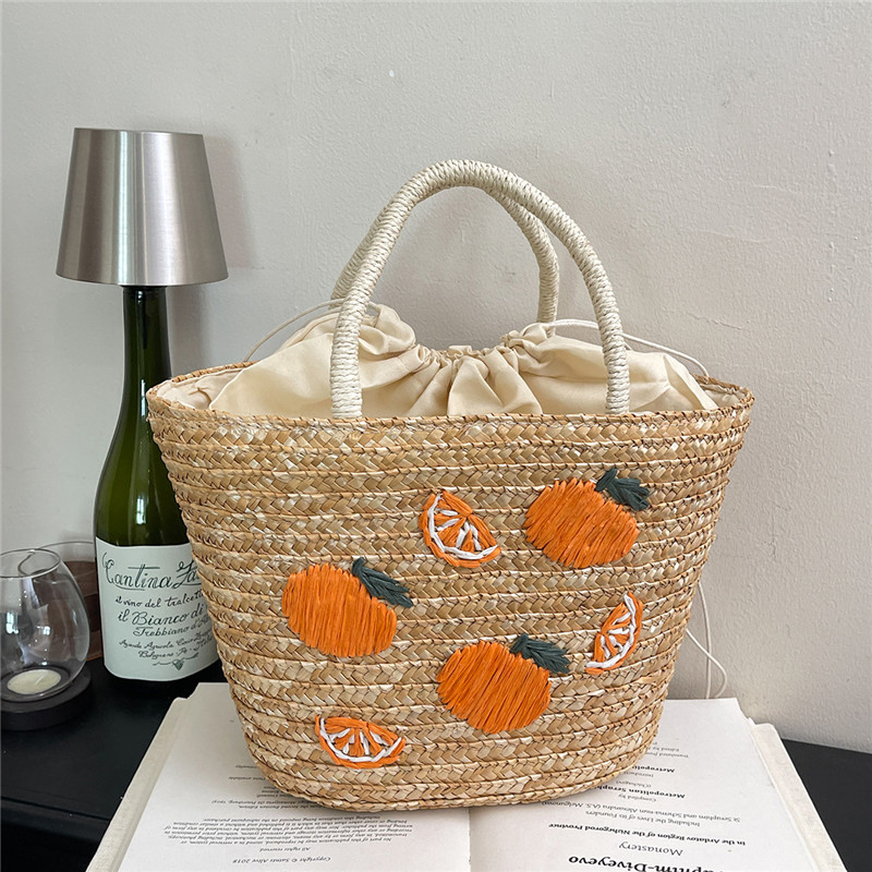 Yeni Hasır Meyve Nakışlı İpli  - Women Bags Discount incelemesi ve fiyatı