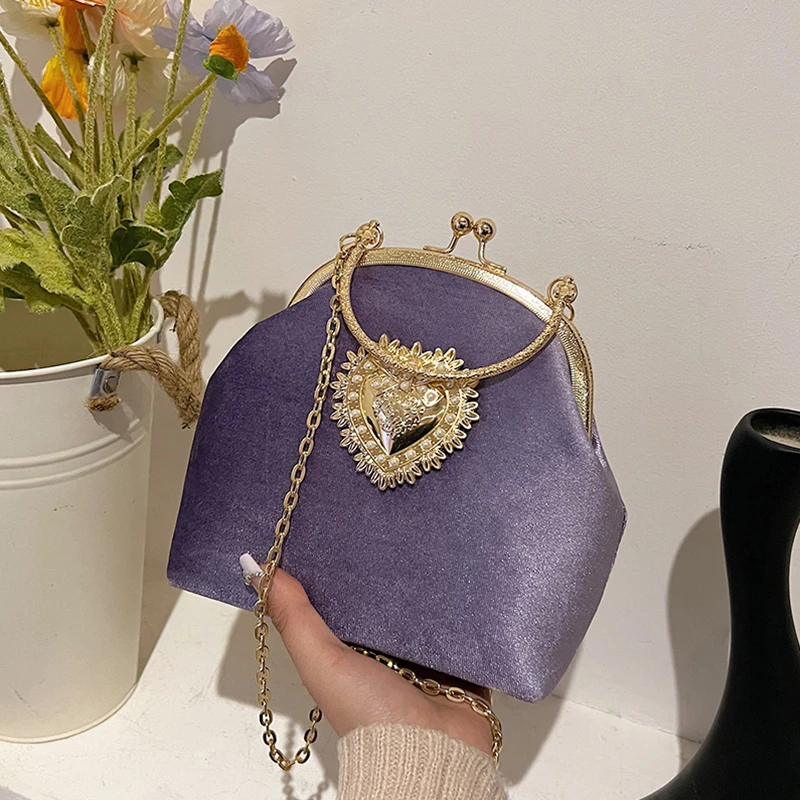 Zincirler Kadife Çerçeve Kalp  - Women Bags Discount incelemesi ve fiyatı